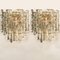 Ice Glass Wall Sconce with 2 Tiers by J.T. Kalmar, 1970s, Image 6