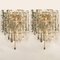 Ice Glass Wall Sconce with 2 Tiers by J.T. Kalmar, 1970s 2