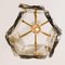 Lámpara de araña pequeña de cristal ahumado en espiral de Kalmar, Austria, años 60. Juego de 2, Imagen 6