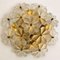 Large Glass and Brass Floral Wall Light from Ernst Palme, 1970s 9