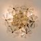 Glass and Brass Floral Wall Lights from Ernst Palme, 1970s, Set of 2 2