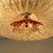 Flush Mount with Pink Salmon and Clear Murano Glass by Barovier & Toso, Italy 10