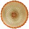 Plafonnier avec Saumon Rose et Verre de Murano Transparent par Barovier & Toso, Italie 1