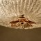 Flush Mount with Pink Salmon and Clear Murano Glass by Barovier & Toso, Italy 6
