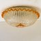 Flush Mount with Pink Salmon and Clear Murano Glass by Barovier & Toso, Italy 14