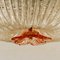 Flush Mount with Pink Salmon and Clear Murano Glass by Barovier & Toso, Italy 9