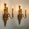 Antique French Bronze Wall Sconces, Set of 2, Image 9
