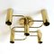 Sculptural Brass 5-Light Ceiling or Wall Flush Mount from Leola, 1970s 4