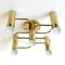 Sculptural Brass 5-Light Ceiling or Wall Flush Mount from Leola, 1970s, Image 6