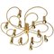 Sculptural Brass 16-Light Flush Mount, 1970s 5