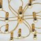 Sculptural Brass 16-Light Flush Mount, 1970s 6