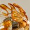 Lámpara de araña de cristal de Murano naranja y cromo de Mazzega, años 60, Imagen 4