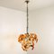 Murano Orange Glass and Chrome Chandelier from Mazzega, 1960s, Image 2