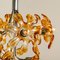Lámpara de araña de cristal de Murano naranja y cromo de Mazzega, años 60, Imagen 18