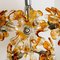 Murano Orange Glass and Chrome Chandelier from Mazzega, 1960s 5