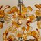 Murano Orange Glass and Chrome Chandelier from Mazzega, 1960s 20