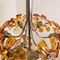 Murano Orange Glass and Chrome Chandelier from Mazzega, 1960s, Image 6