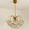 Lámpara de araña de vidrio y latón de Sische, años 60, Imagen 12