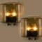 Iron and Bubble Glass Wall Lamps from Glashütte Limburg, Germany, 1960s 13