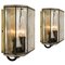 Iron and Bubble Glass Wall Lamps from Glashütte Limburg, Germany, 1960s, Image 1