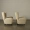 Armchairs in Wood, Spring Foam & Fabric, Italy, 1950s, Set of 2 3