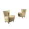 Armchairs in Wood, Spring Foam & Fabric, Italy, 1950s, Set of 2 1