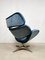 Silla giratoria vintage de terciopelo azul de Enrico Wallès Romefa para Draaifauteuil, Imagen 3