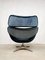 Vintage Blue Velvet Swivel Chair by Enrico Wallès Romefa for Draaifauteuil 7