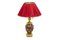 Lampe en Érable Cloisonné Rouge et Bronze Doré, 1880s 1