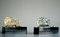 Lampade da tavolo in bachelite e vetro, set di 2, Immagine 3