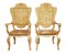 20th Century Burr Birch Game Table and Armchairs, Set of 3, Image 4