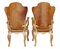 20th Century Burr Birch Game Table and Armchairs, Set of 3 5