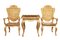 20th Century Burr Birch Game Table and Armchairs, Set of 3, Image 8