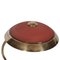 Brass Desk Lamp with Faded Red Detail from HELO Leuchten, 1950s 3