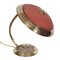 Brass Desk Lamp with Faded Red Detail from HELO Leuchten, 1950s 4