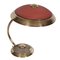 Brass Desk Lamp with Faded Red Detail from HELO Leuchten, 1950s 1