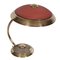 Brass Desk Lamp with Faded Red Detail from HELO Leuchten, 1950s, Image 1