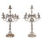 Antique French Silver-Plated Candelabras, Set of 2 1