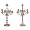 Antique French Silver-Plated Candelabras, Set of 2, Image 1