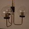 Italienische Deckenlampe aus Messing in der Art von Stilnovo, 1950er 2