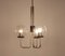 Italienische Deckenlampe aus Messing in der Art von Stilnovo, 1950er 3