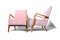 Fauteuils en Velours Rose, 1960s, Set de 2 11