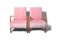 Pink Velvet Armchairs, 1960s, Set of 2, Image 1