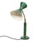 Italian Desk Lamp with Diablo Green Shade, 1950s 4