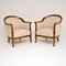 Antique Swedish Satin Birch Armchairs, Set of 2, Image 1