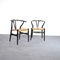 Sedie Wishbone di Hans J. Wegner per Carl Hansen & Søn, anni '60, set di 2, Immagine 8