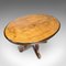Antique English Walnut and Mahogany Oval Breakfast Table, Image 7
