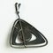 Mid-Century Silver Plated Copper Pendant with Black Enamel Eye, 1970s 4