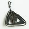 Mid-Century Silver Plated Copper Pendant with Black Enamel Eye, 1970s, Image 4