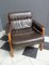 Brown Leather Relax Chair, 1960s 4